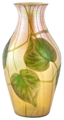 Lot 182 - Tiffany Wheel-Engraved Favrile Glass Vase...