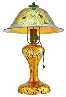 Lot 168 - Steuben Aurene Glass Millefiori Table Lamp...