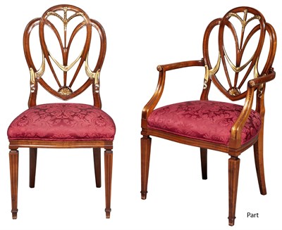 Lot 243 - Set of Eight George III Style Stained...