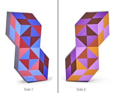 Lot 210 - Victor Vasarely (1906-1997) STÈLE Painted wood...