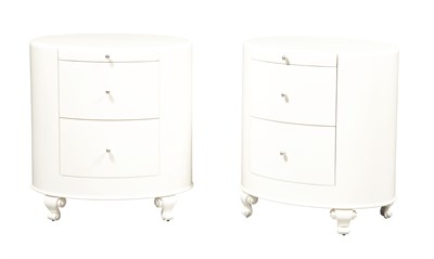 Lot 350 - Pair of Christopher Guy Odéon Ivory Lacquered...