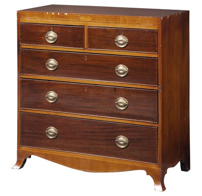 Lot 153 - George III Inlaid Mahogany Chest of Drawers