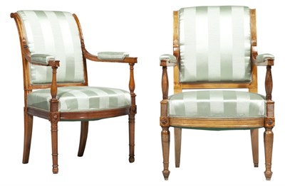 Lot 250 - Assembled Pair of Directoire Style Upholstered...