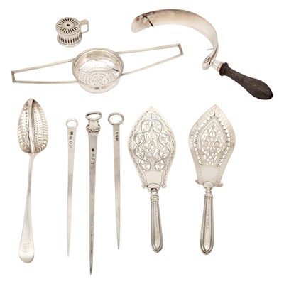 Lot 1220 - Group of Georgian Sterling Silver Serving...