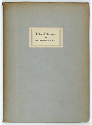 Lot 237 - [ANGLING] [SCHMITT, JOSEPH]. L'Ile d'Anticosti....