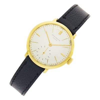 Lot 50 - Patek Philippe Gentleman's Gold 'Calatrava' Wristwatch, Ref. 584