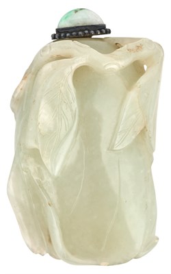 Lot 6 - A Chinese Celadon Jade Snuff Bottle Qing...