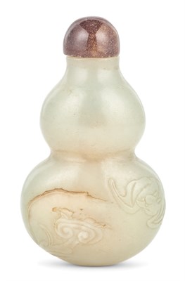 Lot 1 - A Chinese Pale Celadon Jade Snuff Bottle Qing...