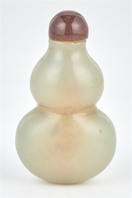 Lot 1 - A Chinese Pale Celadon Jade Snuff Bottle Qing...