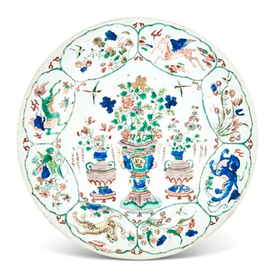Lot 140 - A Pair of Chinese Famille Verte Porcelain...