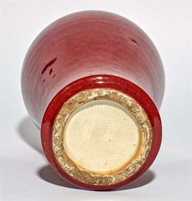 Lot 154 - A Chinese Flambe Glazed Porcelain Vase Qing...