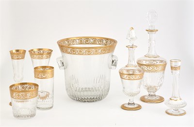 Lot 38 - St. Louis Thistle Pattern Glass Stemware...