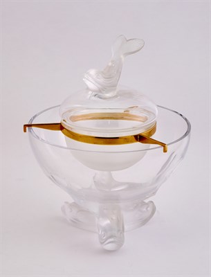 Lot 246 - Lalique Glass Igor Caviar Bowl Height 10 inches.