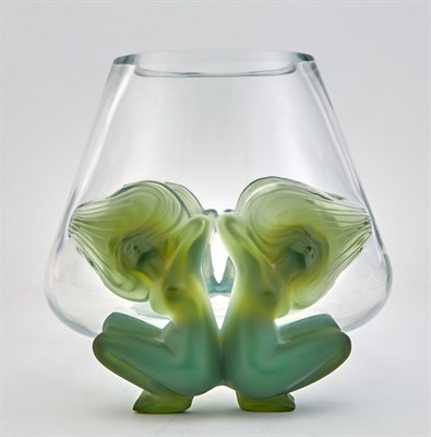 Lot 164 - Lalique Molded Glass Antinea Vase Modern Of...