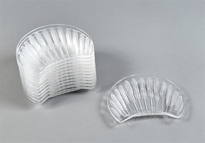 Lot 329 - Set of Twelve Lalique Glass Jaffa Crescent...