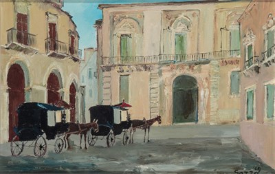 Lot 75 - Enzo Sozzo Italian, 1917-1993 Palazzo, 1969...