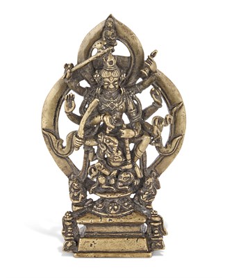 Lot 343 - A Copper Alloy Figure of a Multi-Armed...