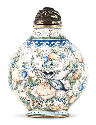 Lot 10 - A Fine Chinese Beijing Enamel Snuff Bottle...