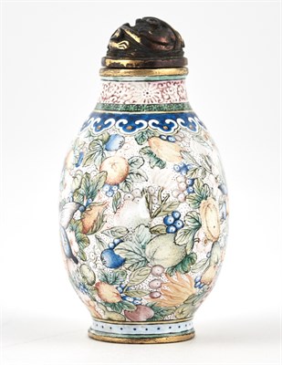 Lot 10 - A Fine Chinese Beijing Enamel Snuff Bottle...