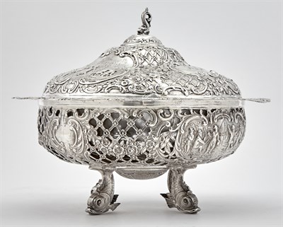 Lot 34 - Continental Sterling Silver Covered Footed...