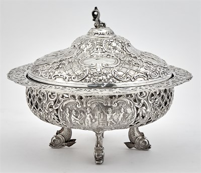 Lot 34 - Continental Sterling Silver Covered Footed...