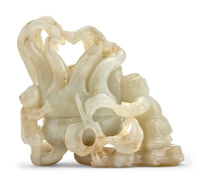 Lot 44 - A Chinese White Jade Citron Carving Qing...