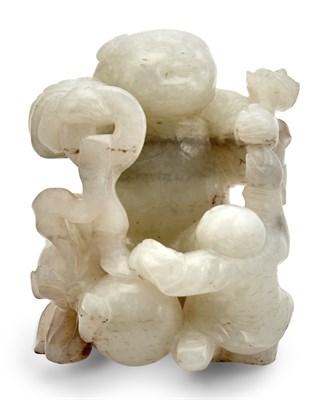 Lot 35 - A Chinese Jade Figural Carving Qing Dynasty...