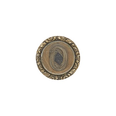 Lot 1137 - Mourning Pin with lock of hair owned by Mrs....