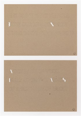 Lot 5 - Lawrence Weiner American, 1942-2021 A Box Made...