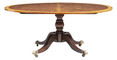 Lot 61 - George III Style Inlaid Mahogany Dining Table...