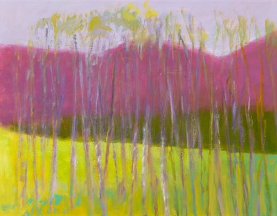 Lot 91 - Wolf Kahn American, 1927-2020 Low Purple Hills,...