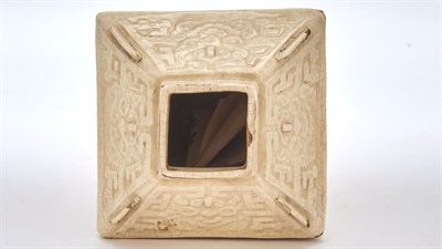 Lot 119 - A Chinese Ivory Crackle Glazed Earthenware...