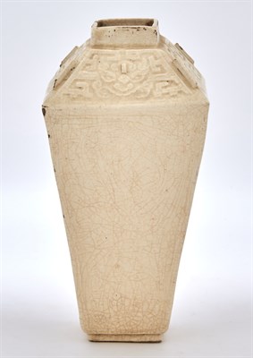 Lot 119 - A Chinese Ivory Crackle Glazed Earthenware...