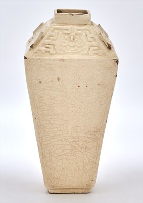 Lot 119 - A Chinese Ivory Crackle Glazed Earthenware...