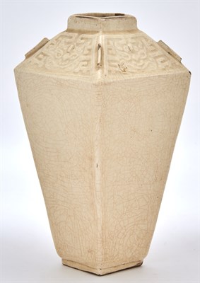 Lot 119 - A Chinese Ivory Crackle Glazed Earthenware...