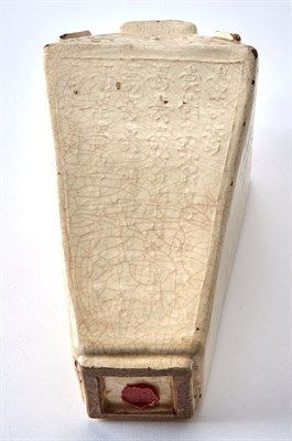 Lot 119 - A Chinese Ivory Crackle Glazed Earthenware...