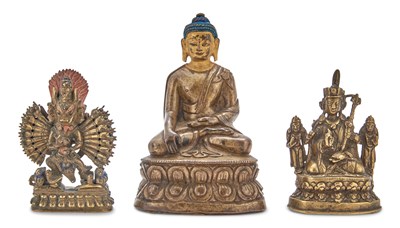 Lot 351 - Three Tibetan Copper Alloy Figures 18th...