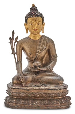 Lot 352 - A Tibeto-Chinese Copper Alloy Figure of Buddha...