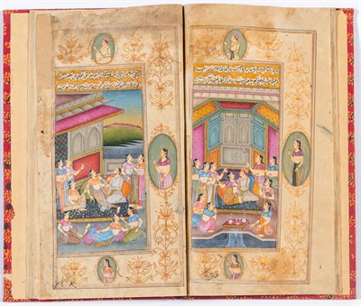 Lot 412 - A Bound Mughal Illustrated Manuscript North...