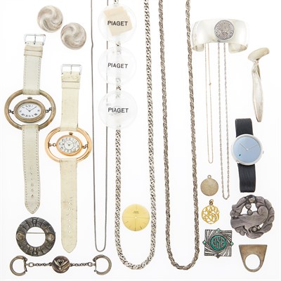 Lot 1296 - Group of Assorted Silver and Metal Jewelry and Fragments