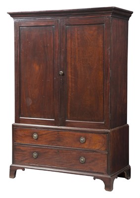 Lot 314 - Regency Mahogany Linen Press Height 6 feet,...