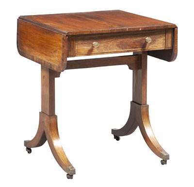 Lot 286 - Regency Style Brass Inlaid Rosewood Sofa Table...