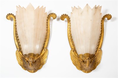 Lot 9 - Pair of Albert Cheuret Art Deco Gilt-Bronze...