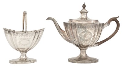 Lot 280 - George III Scottish Sterling Silver Teapot and...