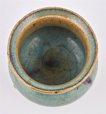 Lot 118 - A Chinese Jun-Type Tripod Censer Ming Dynasty...