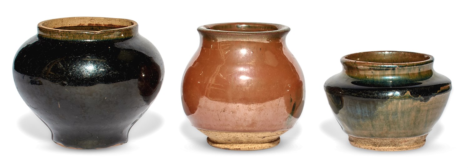 Lot 114 - A Group of Three Chinese Glazed Earthenware...