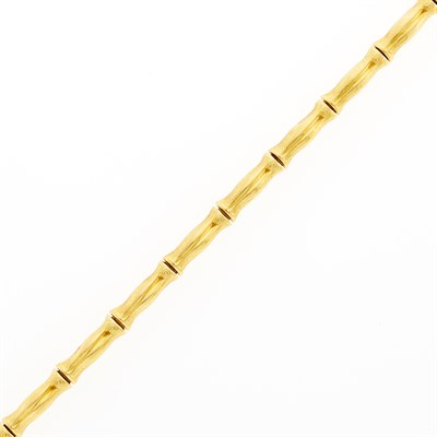 Lot 1101 - Gold Bamboo Link Bracelet