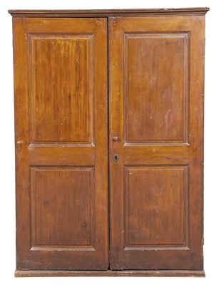 Lot 1175 - Pine Paneled Two-Door Cupboard 19th Century...