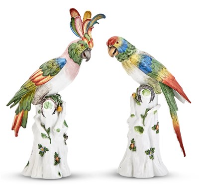 Lot 1110 - Meissen-type Porcelain Cockatoo 19th Century...