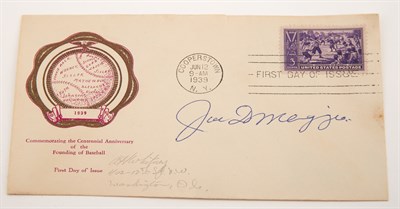 Lot 3104 - DiMaggio, Joe Signed First Day Cover Strong...